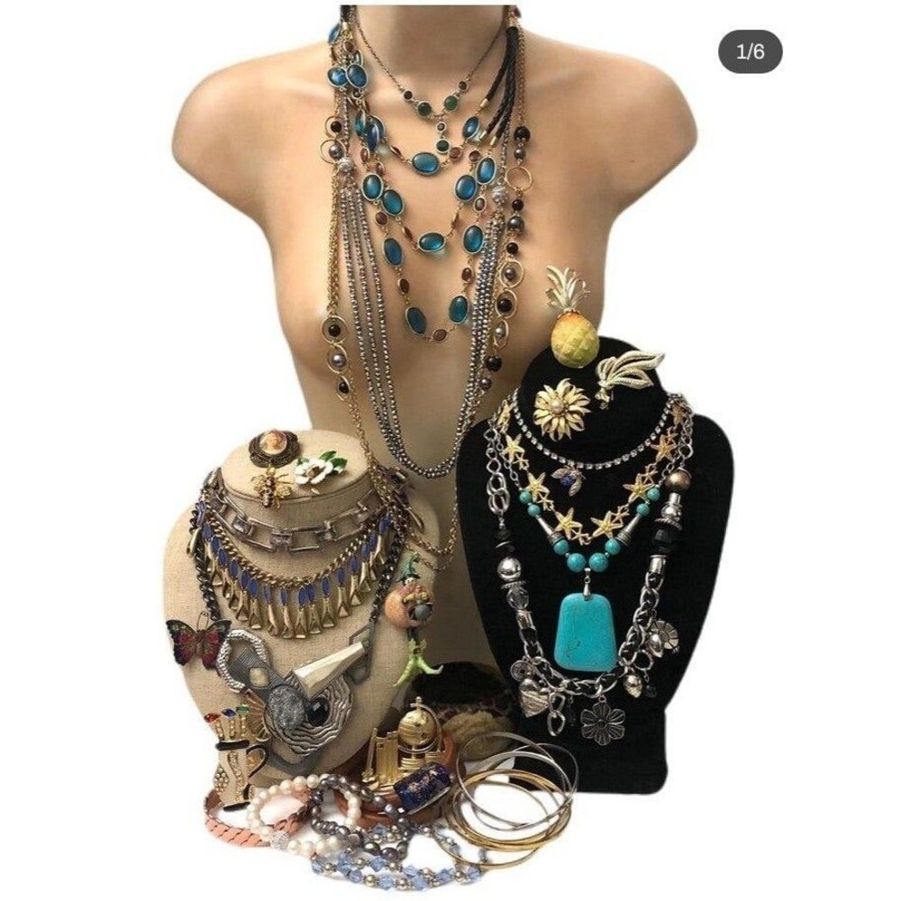 5 pounds rhinestone jewelry Lot and sandals